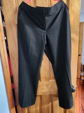 Ann Taylor Black Straight-Leg Dress Trousers
